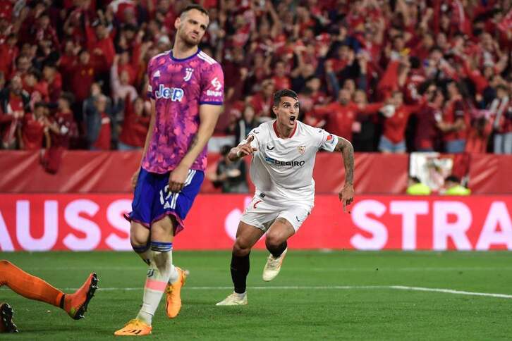 Lamela celebra el gol del 2-1.