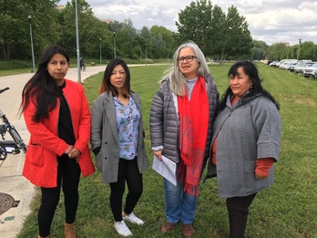 Representantes de los colectivos de migrantes de la diversidad cultural de Iruñea.