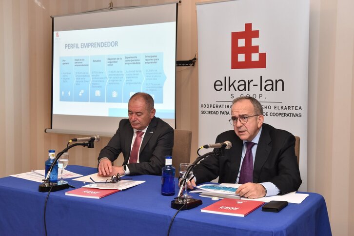 Presentación del informe anual e Elkar-Lan, este viernes en Bilbo.