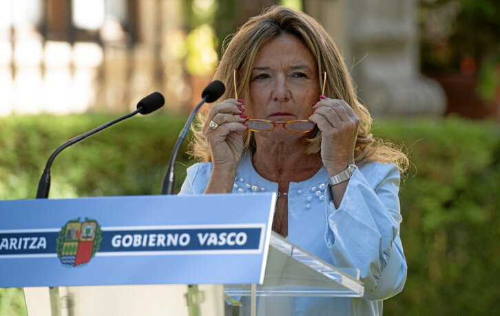 La consejera de Salud, Gotzone Sagardui, en una imagen de archivo.