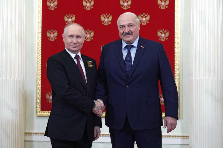 Putin junto Lukashenko el pasado 9 de junio en Moscú.