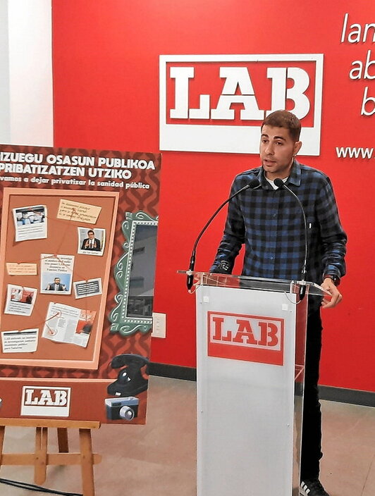 Imanol Karrera, portavoz de LAB Nafarroa.