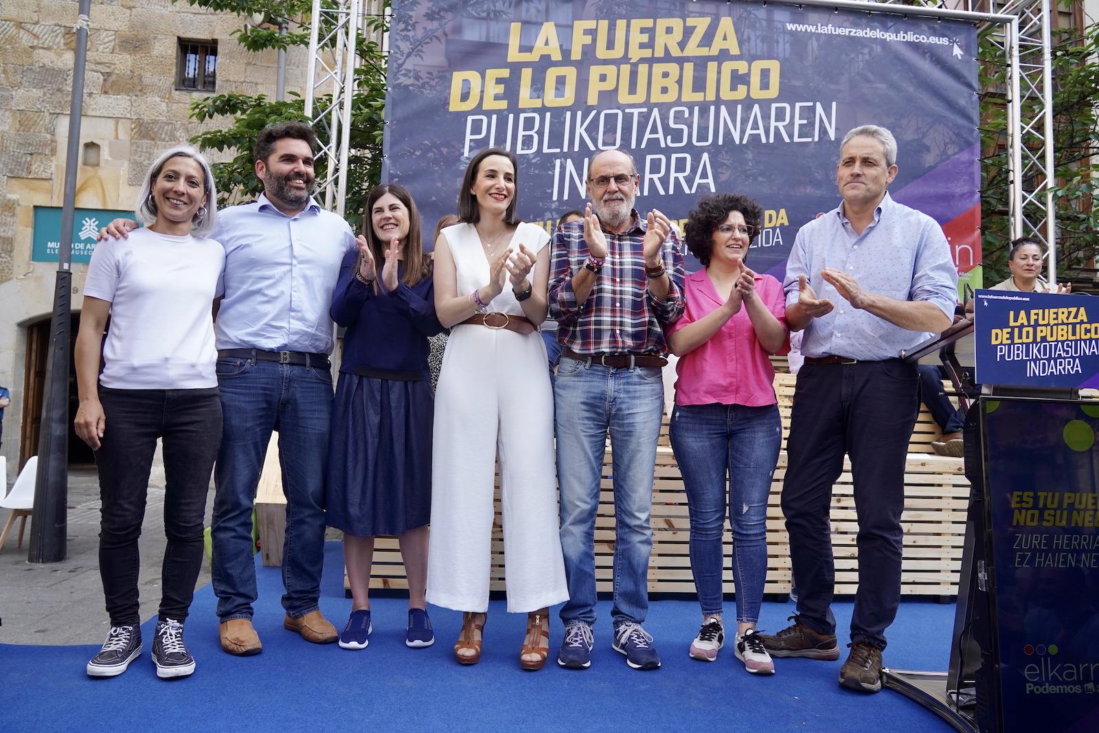 Cierre de campaña de Elkarrekin. (Monika DEL VALLE | FOKU)