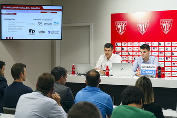 Mikel González y Sergio Navarro son los máximos responsables deportivos del Athletic.