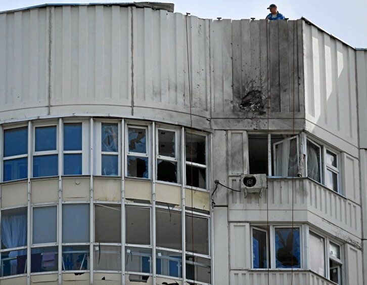 Daños en un edificio de apartamentos en Moscú.