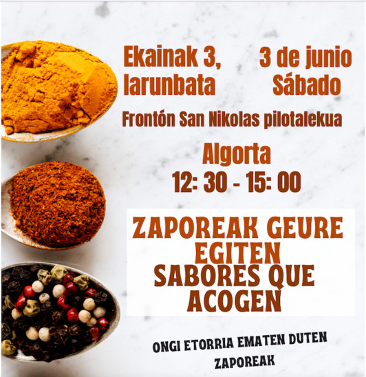 ‘Zaporeak geure egiten’ ekitaldiaren kartela, irudian.