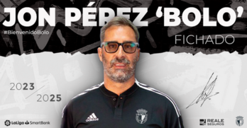 Jon Pérez ‘Bolo’ será el entrenador del Burgos en Segunda.