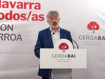 Koldo Martínez ha anunciado este miércoles que Geroa Bai apoyará a Asiron en Iruñea.