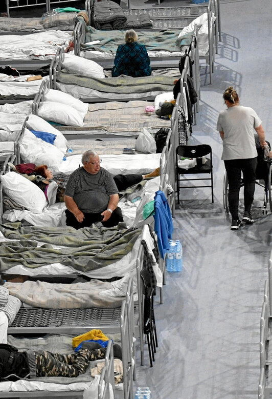 Desplazados rusos en Belgorod.