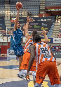 Adam Sollazzo ha sido el jugador más destacado de Gipuzkoa Basket en este tercer partido.