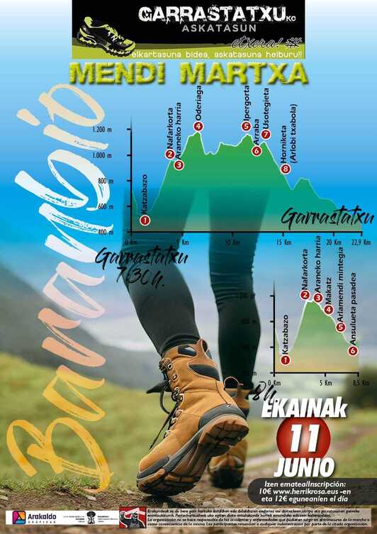 Garrastatxuko Mendi Martxaren kartela.