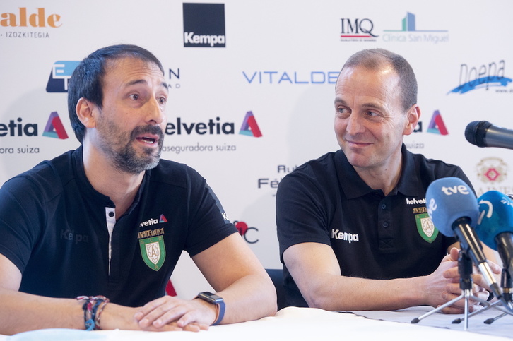 Carlos García y Quique Domínguez no han escondido que la temporada de Helvetia Anaitasuna ha sido «irregular».