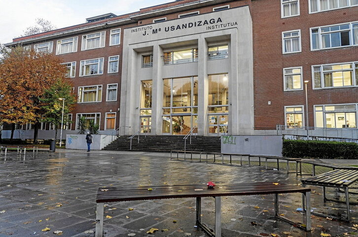 Imagen delInstituto Usandizaga, en Donostia.