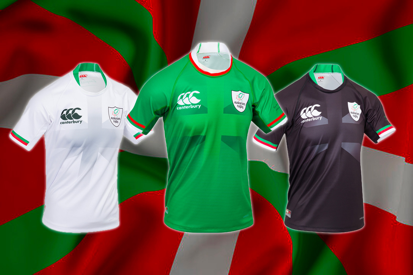 Diferentes modelos de camiseta creados por Canterbury.