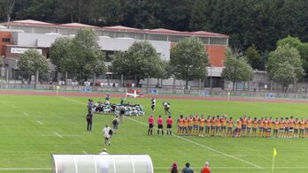 Euskariansek eta Kataluniako selekzioak gaur Anoetako estadio txikian jokatu duten partidan. 