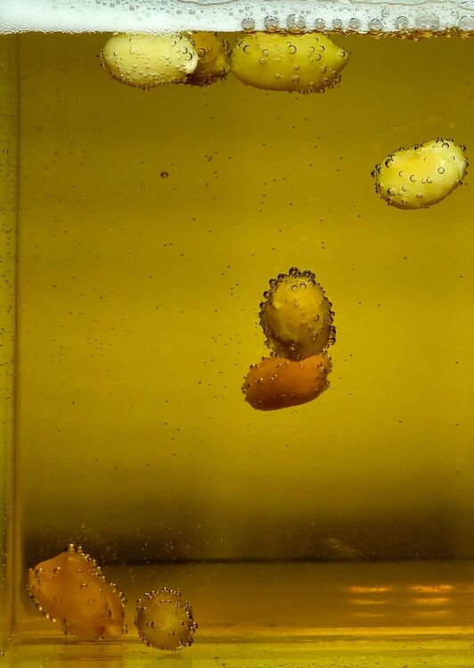 Kakahueteak, garagardoan «dantzan».