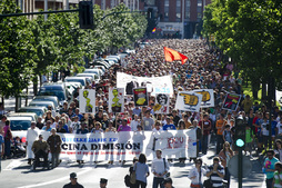 10.000 pertsona inguru bildu zituen Barcinaren aurkako manifestazioa.