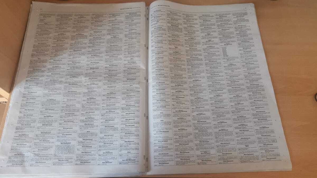 Dos páginas de esquelas de Berlusconi en ‘Corriere della Sera’.