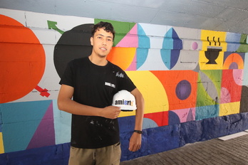 Zouhir Oujaa, el artista ganador del premio BBK Kuna