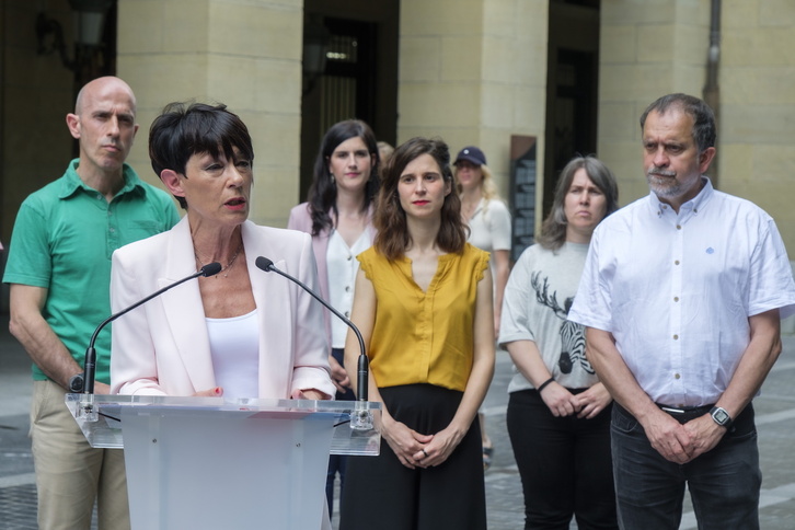 Maddalen Iriarte, candidata de EH Bildu en Gipuzkoa, en una reciente comparecencia.