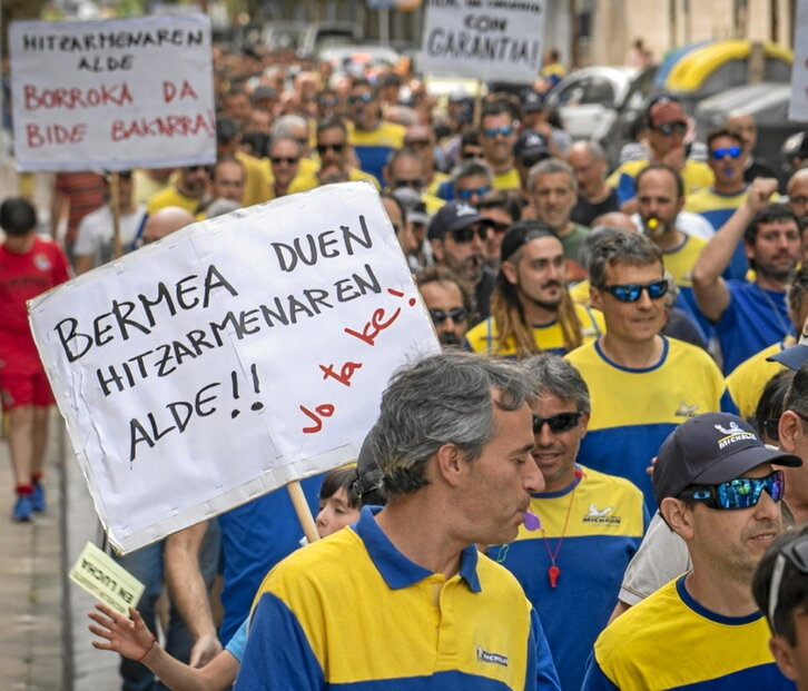 Marcha en Lasarte-Oria a principios de mes.