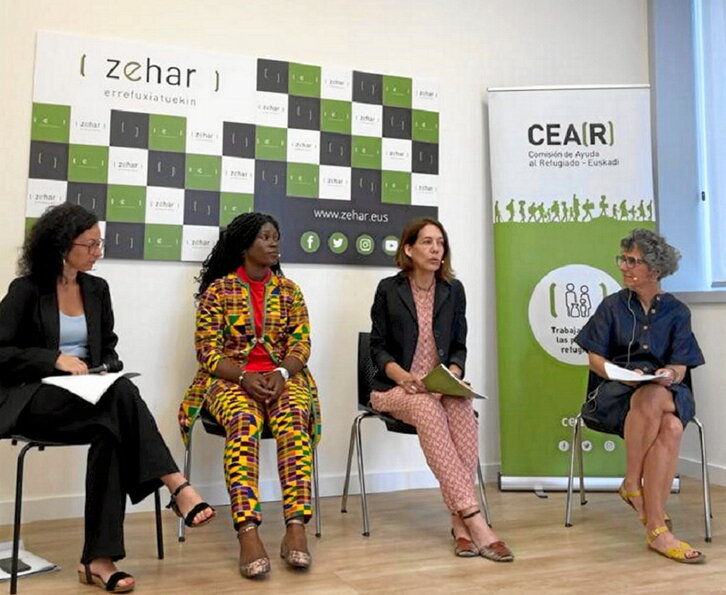 Un momento de la comparecencia realizada en Bilbo.