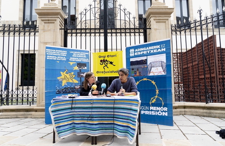 Asteazken honetan Legebiltzarraren aurrean egindako agerraldia.