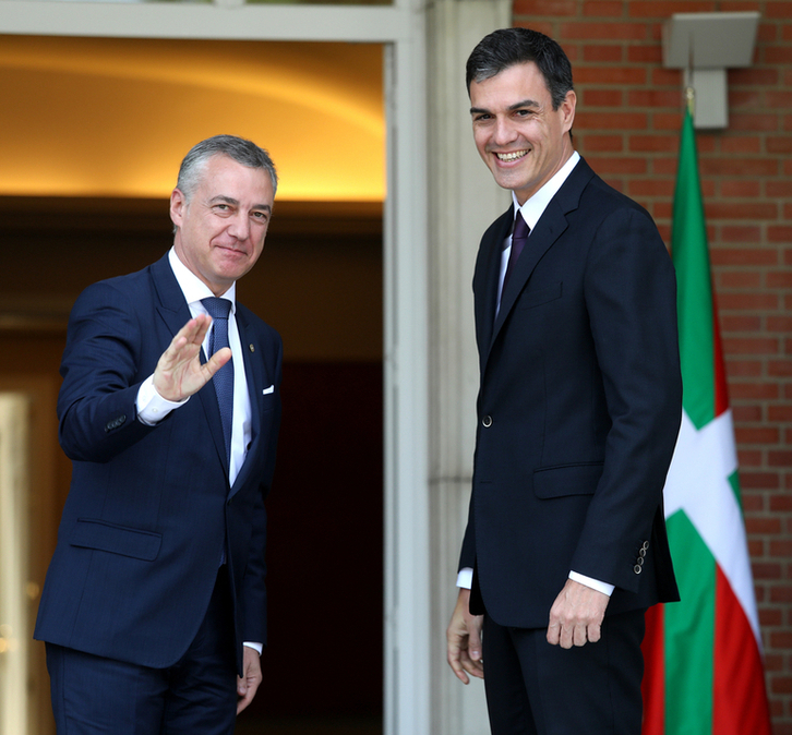 El lehendakari Iñigo Urkullu y Pedro Sánchez, en la Moncloa en 2018.