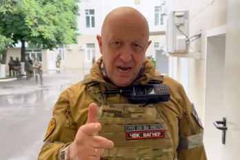 Captura del vídeo en el que Yevgeny Prigozhin asegura tener el control de Rostov del Don.