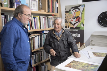 Sistiaga, junto al también fallecido José Luis Zumeta, en una imagen de 2019. 