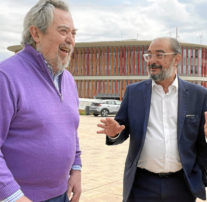 Belloch (i), en una reciente junto a Lambán.