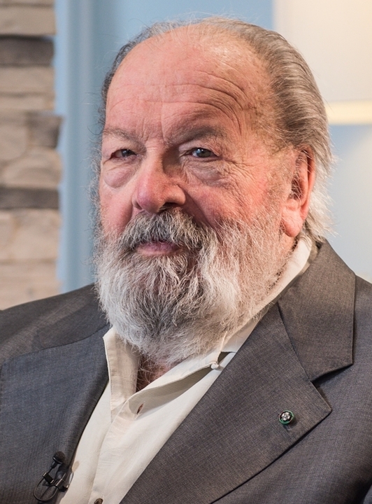 Bud Spencer aktore italiarraren 2015eko irudi bat.