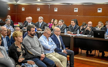 Imagen del juicio celebrado en la Audiencia de Araba contra la trama de corrupción liderada por Alfredo De Miguel.