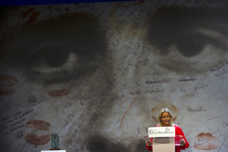 Marimar Blanco, Miguel Angel Blancoren izeneko Fundazioaren aurkezpenean.