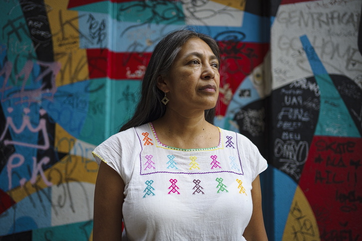 Ángeles Cruz, actriz y directora mexicana que rueda en su comunidad mixteca.