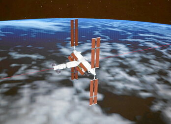 Tiangong estazioaren irudia.