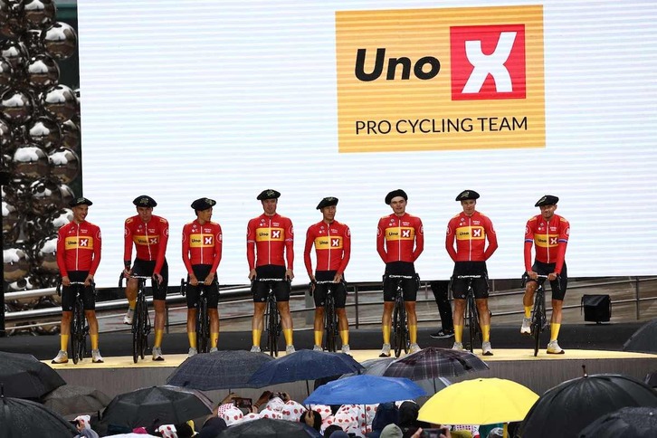 El Uno-X, el jueves en la presentación por equipos del Guggenheim, vive la culminación de seis años de crecimiento.