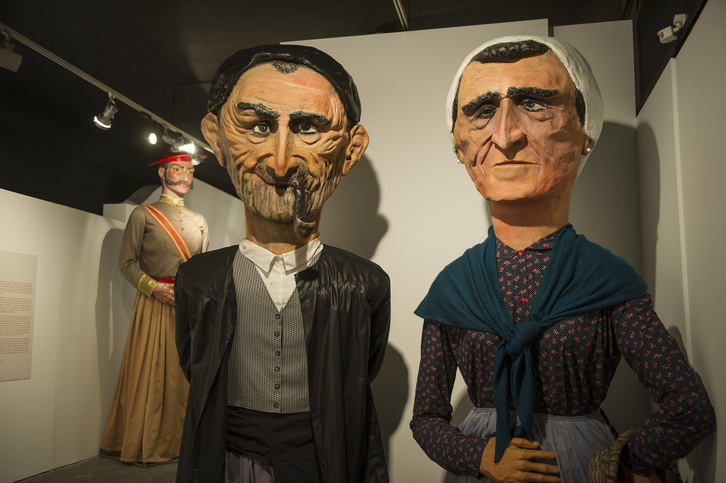 Bilboko erraldoiak, Euskal Museoan, artxiboko irudian.