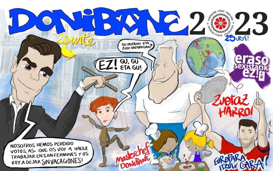 Las elecciones, tanto las del pasado 28M como las venideras del 23J, marcan la tela de Donibane. Las elecciones, tanto las del pasado 28M como las venideras del 23J, marcan la tela de Donibane.