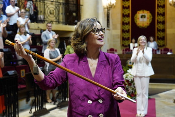 La jeltzale Elixabete Etxanobe, primera diputada general de Bizkaia.