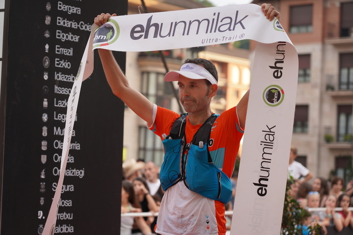 Jesús Bailo celebra su gran triunfo en Ehunmillak.