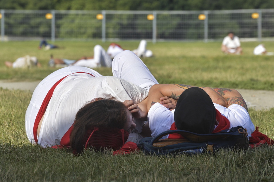 Otros en lugar de comer prefieren echarse en la cesped a descansar. Otros en lugar de comer prefieren echarse en la cesped a descansar.