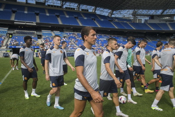 La Real ha realizado el primer entrenamiento en Anoeta.