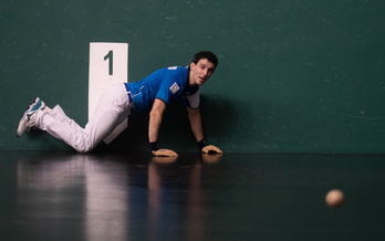 Jokin Altuna, en la final del Cuatro y Medio de San fermín.