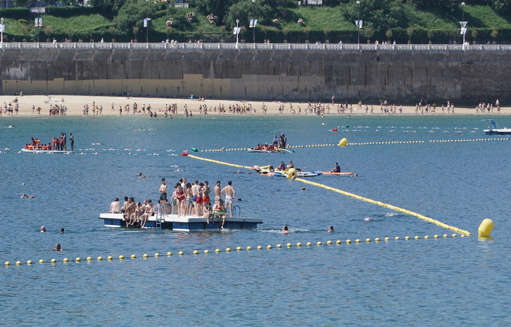 Imagen tomada este viernes en la bahía de la Concha.