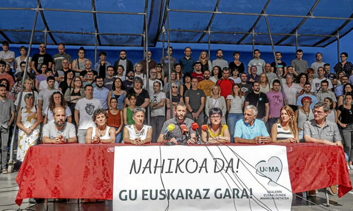 UEMAk pasatu den astean egindako agerraldiaren argazkia.