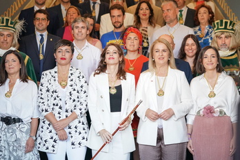 Beatriz Artolazabal (PNV), Rocio Vitero (EH Bildu), Maider Etxebarria (PSE), Ainhoa Domaica (PP) y Garbiñe Ruiz (Elkarrekin Gasteiz),