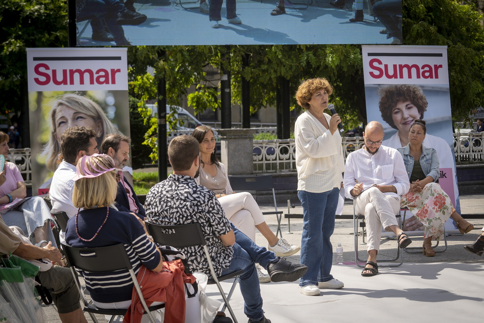 Acto de fin de campaña de Sumar, en Donostia. (Gorka RUBIO/FOKU) Acto de fin de campaña de Sumar, en Donostia. (Gorka RUBIO/FOKU)