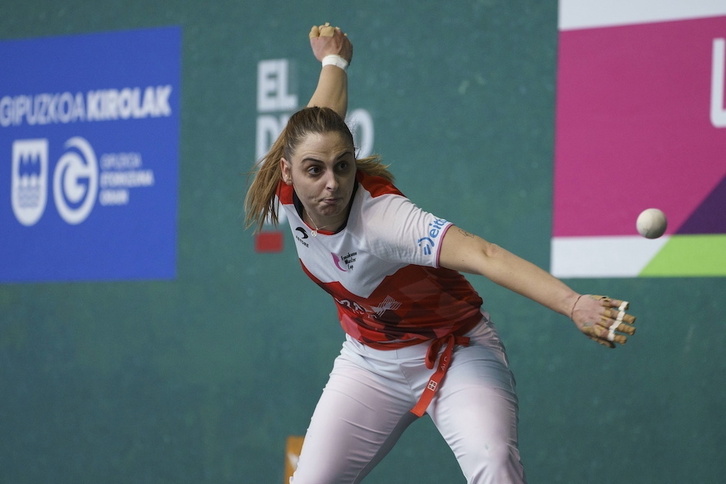 Amaia Aldai, una de las pelotaris que estará en la gira estadounidense.