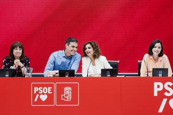 Imagen de la reunión de la Comisión Ejecutiva Federal del PSOE tras las elecciones del 23J.